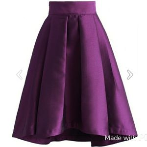 Chicwish purple pleated waterfall skirt